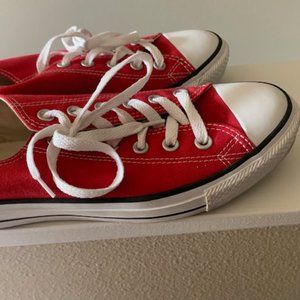 Red Converse sneakers